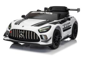 12V Lizenziertes Mercedes AMG GT4 Kinder Elektrofahrzeug Weiß